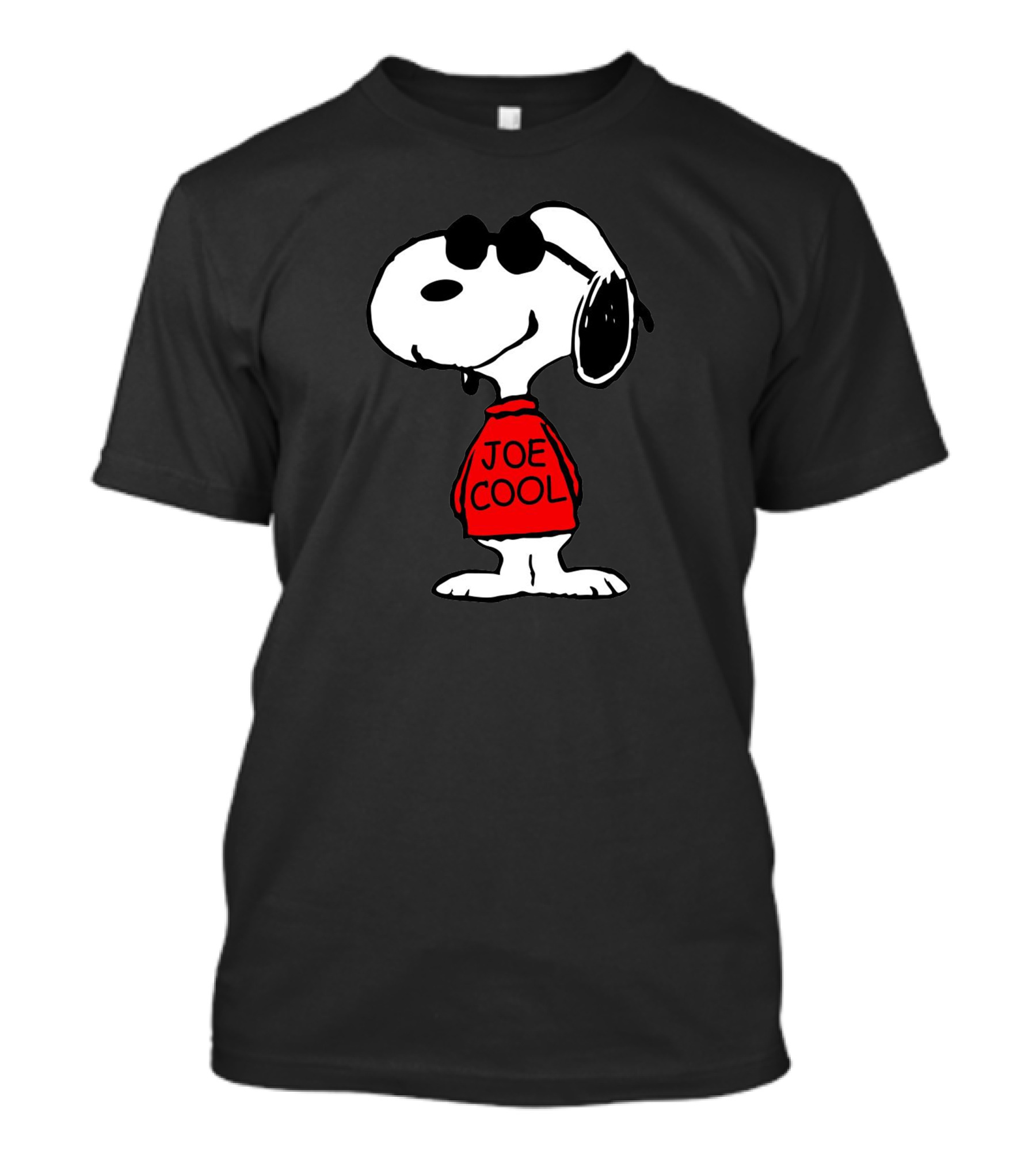 Snoopy Joe Cool Red Shirt Black Glasses Peanuts T-Shirt