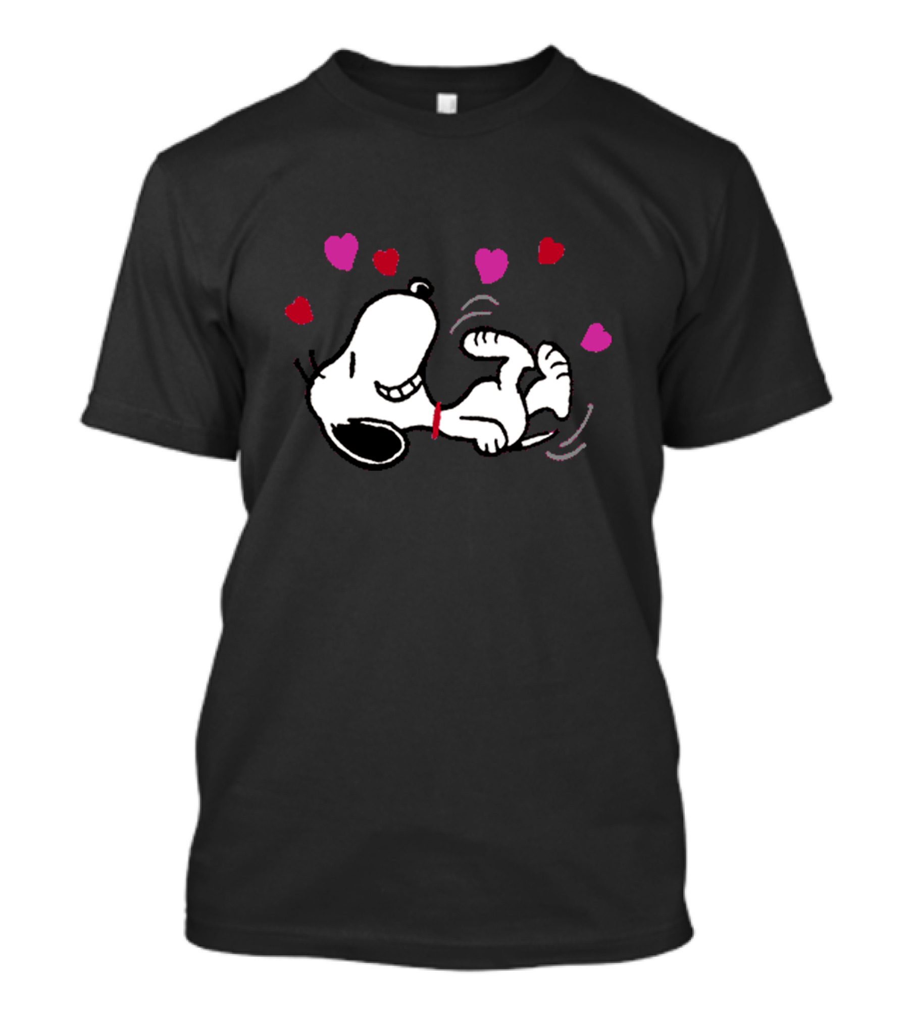Snoopy Love Valentine Hearts Playful Peanuts T-Shirt