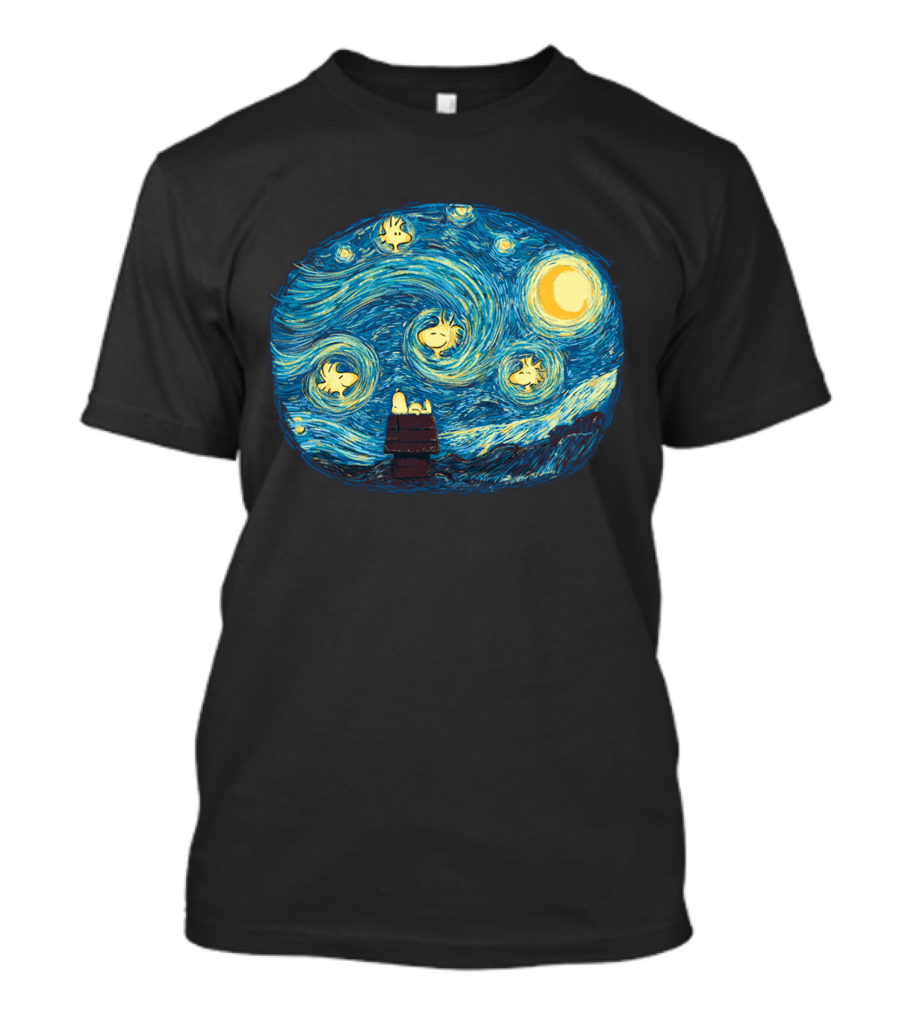 Snoopy Starry Night Charlie Brown Mashup T-Shirt