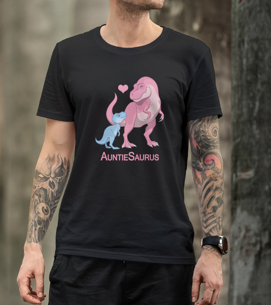 Auntiesaurus Rex Baby Boy Dinosaur Love T-Shirt