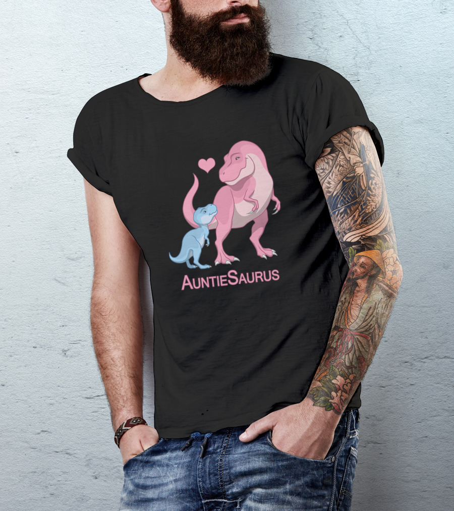 Auntiesaurus Rex Baby Boy Dinosaur Love T-Shirt