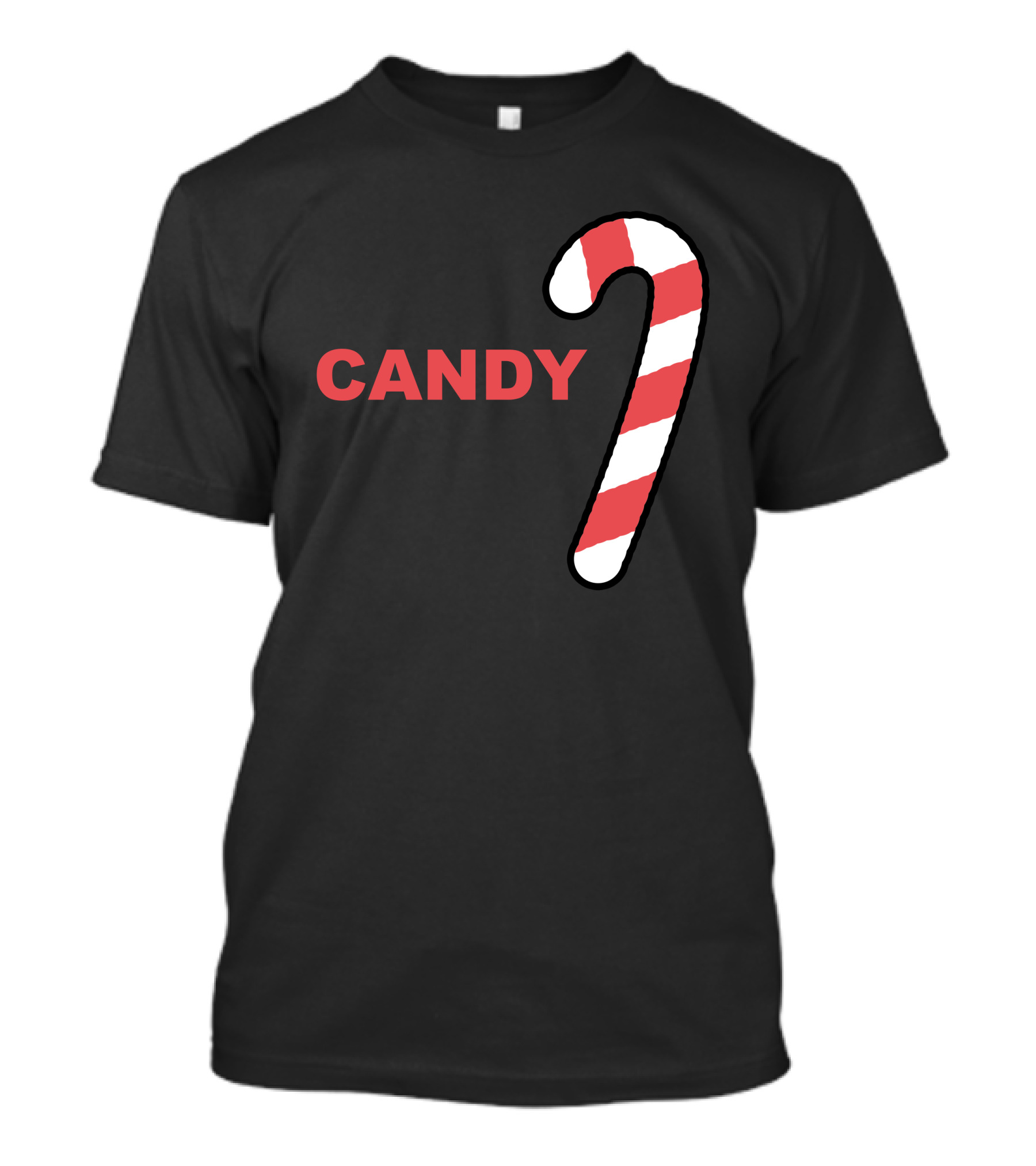 CANDY Cane Christmas Holiday Striped T-Shirt