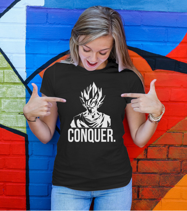 Conquer Super Saiyan Goku Iconic Power T-Shirt