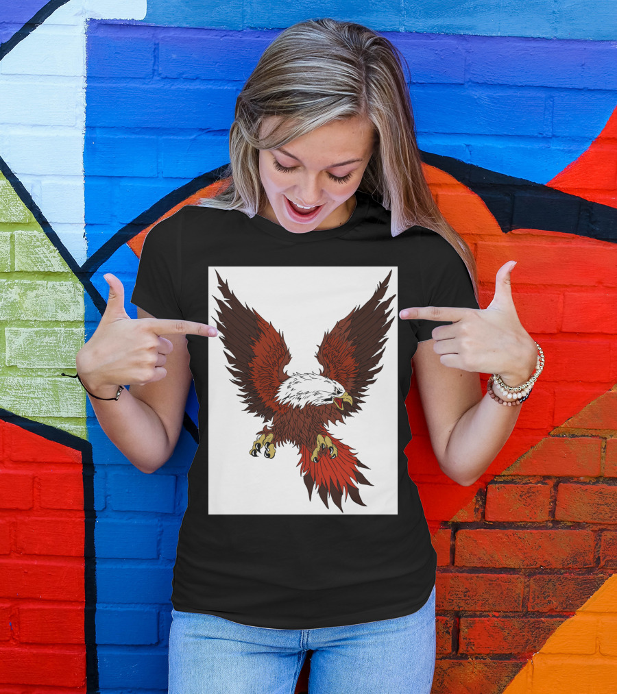 Eagles Bald Eagle Soaring Wings Outstretched T-Shirt