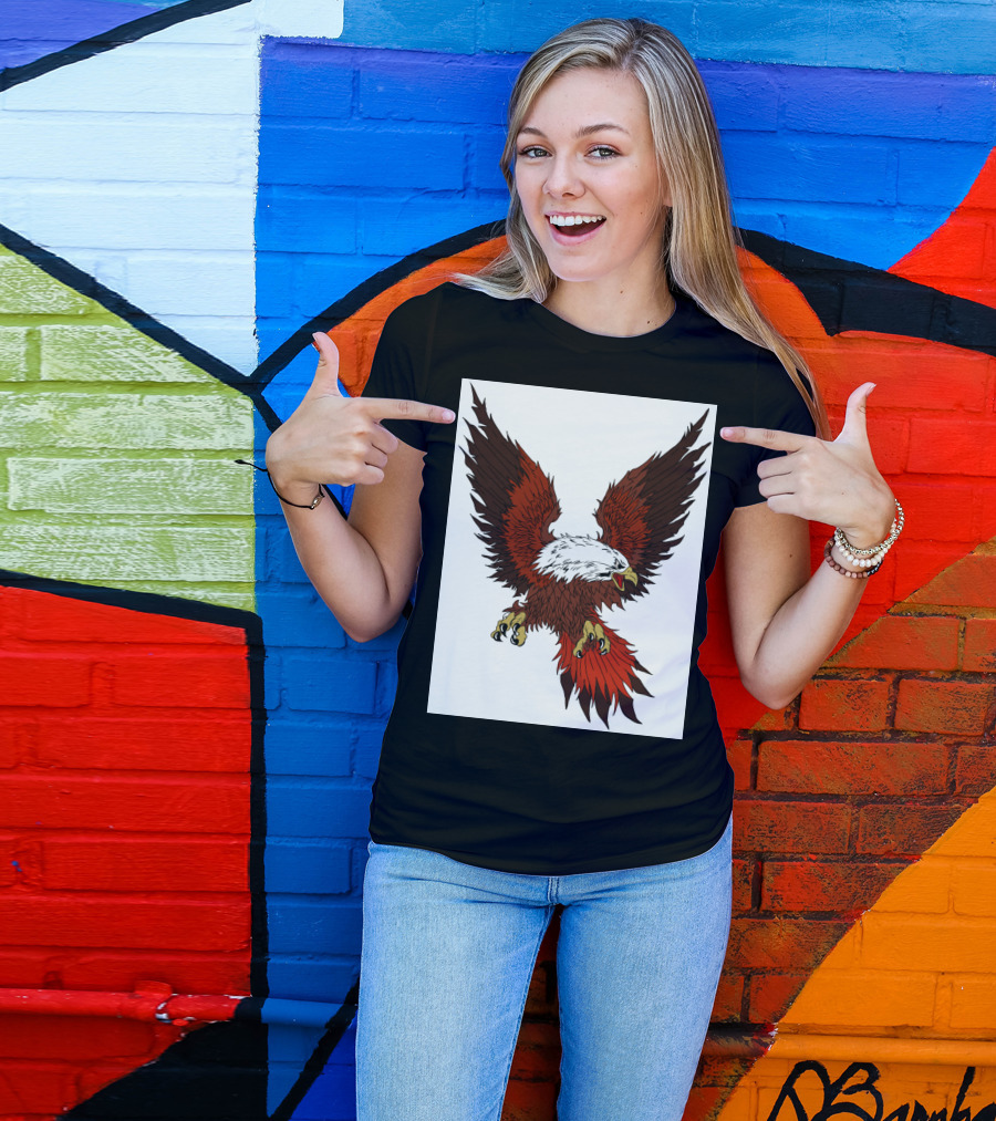 Eagles Bald Eagle Soaring Wings Outstretched T-Shirt