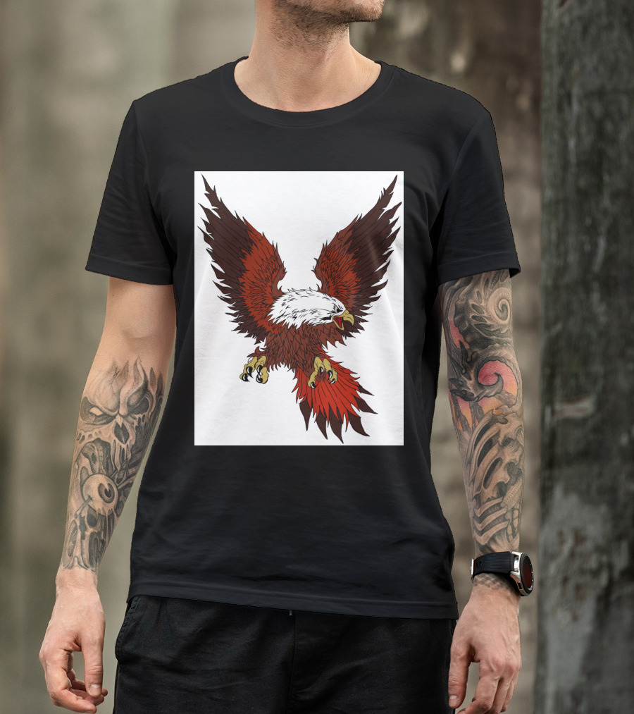 Eagles Bald Eagle Soaring Wings Outstretched T-Shirt