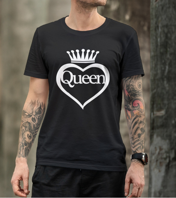 Queen Of Everything Bride Honeymoon Hen Night Fashion With Crown And Heart T-Shirt