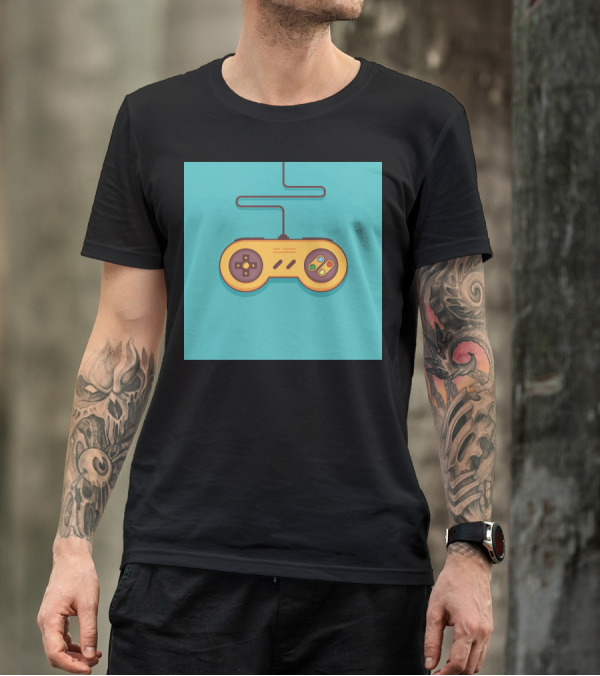 Retro Gaming Console Yellow Controller Vintage T-Shirt