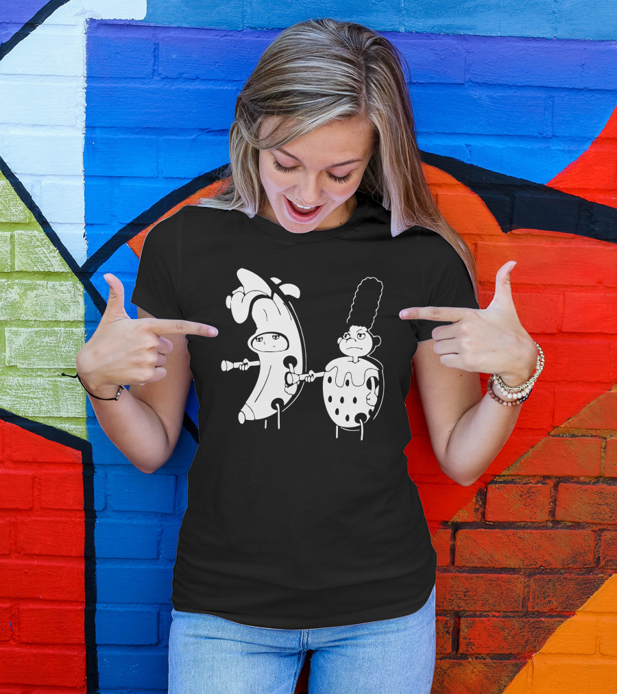 Hey Arnold Meets Pop Culture Characters In Monochrome Playful Crossover T-Shirt