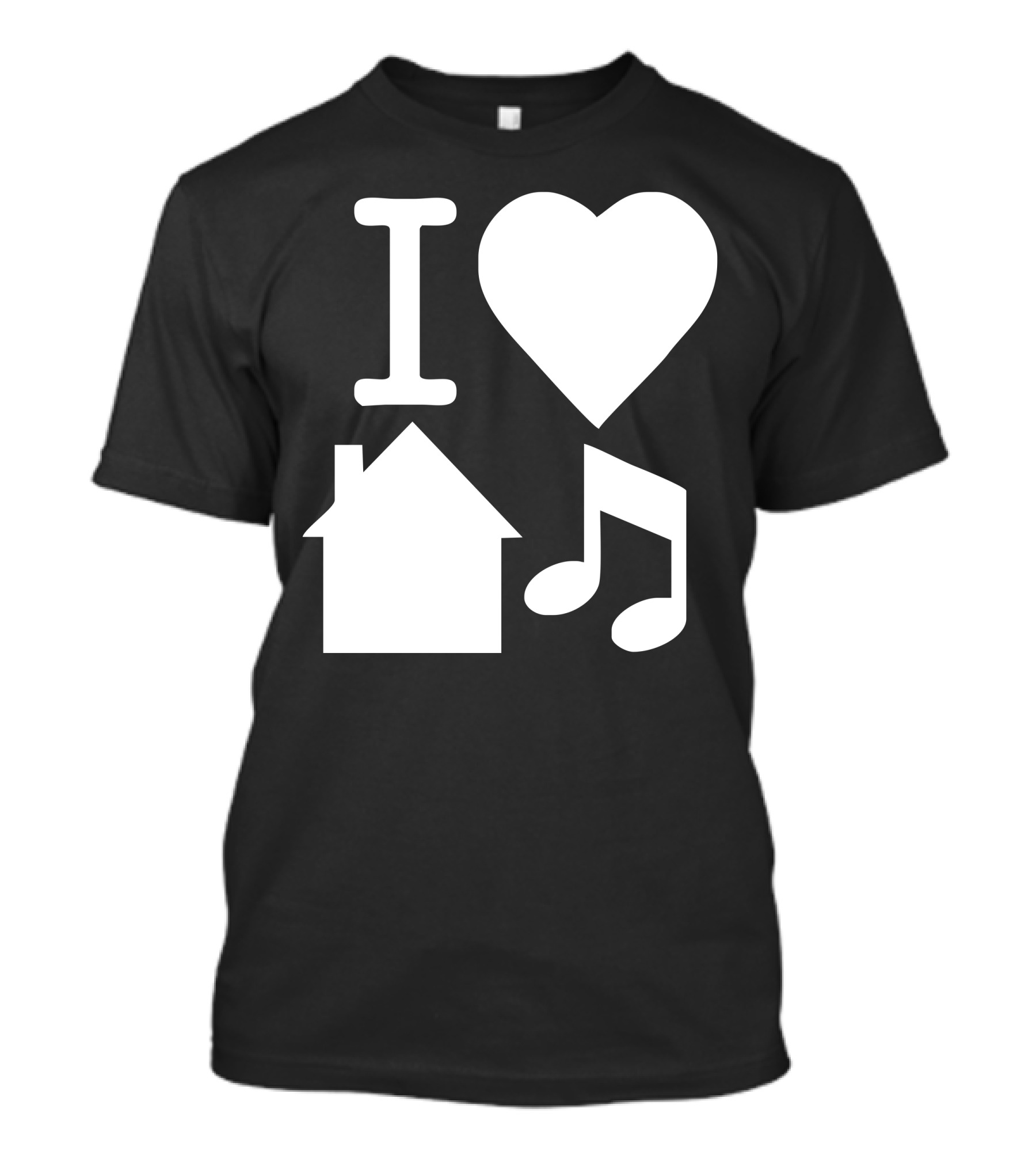 I Love House Music DJ Baseball Icons T-Shirt