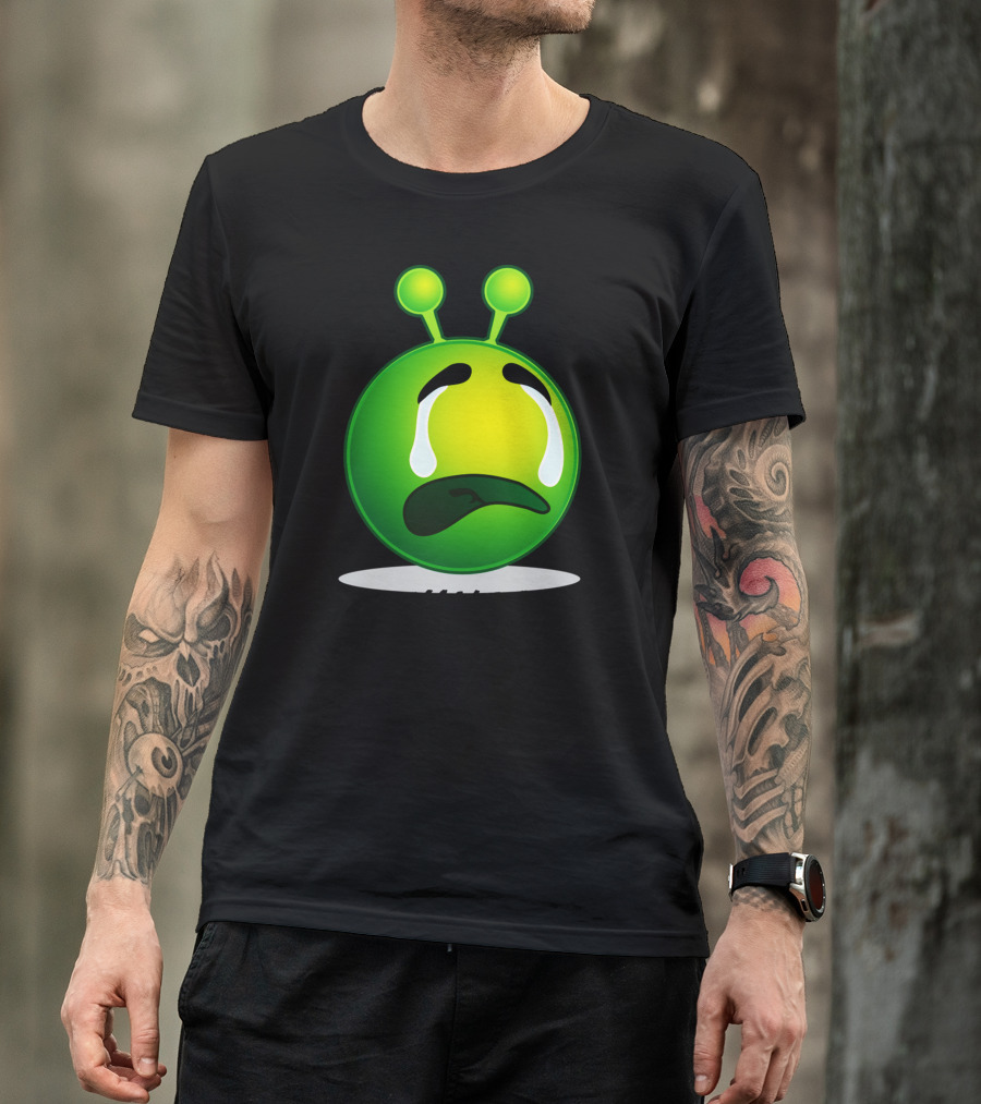 I Want My Weekend Back Crying Alien Emoji T-Shirt