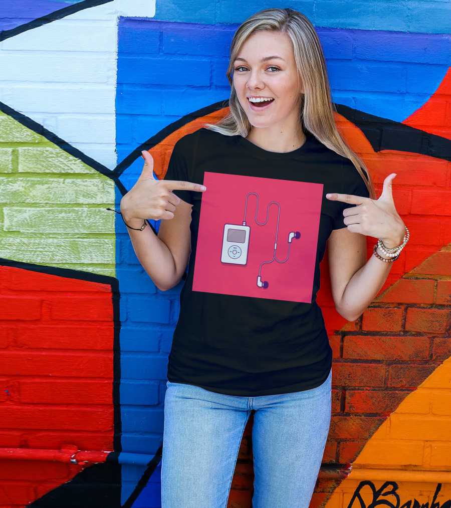 IPod Classic Retro Music Player With Earbuds T-Shirt