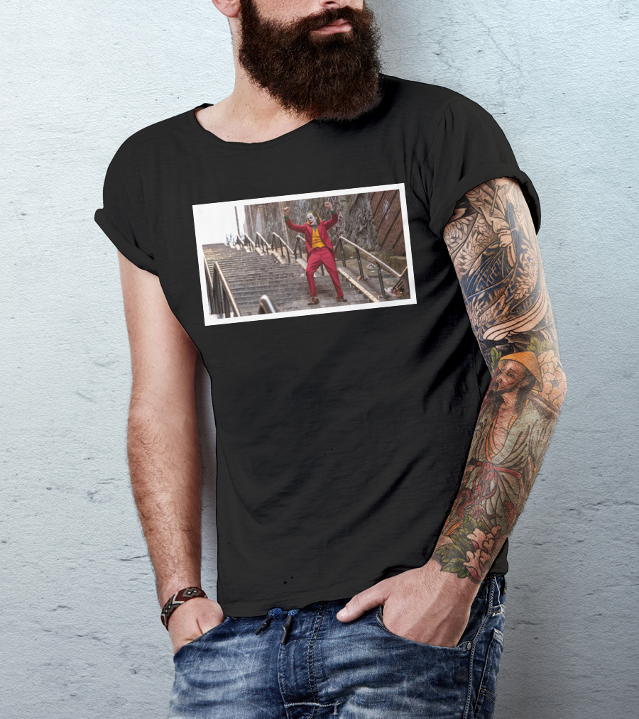 Joaquin Joker Stairs Scene T-Shirt