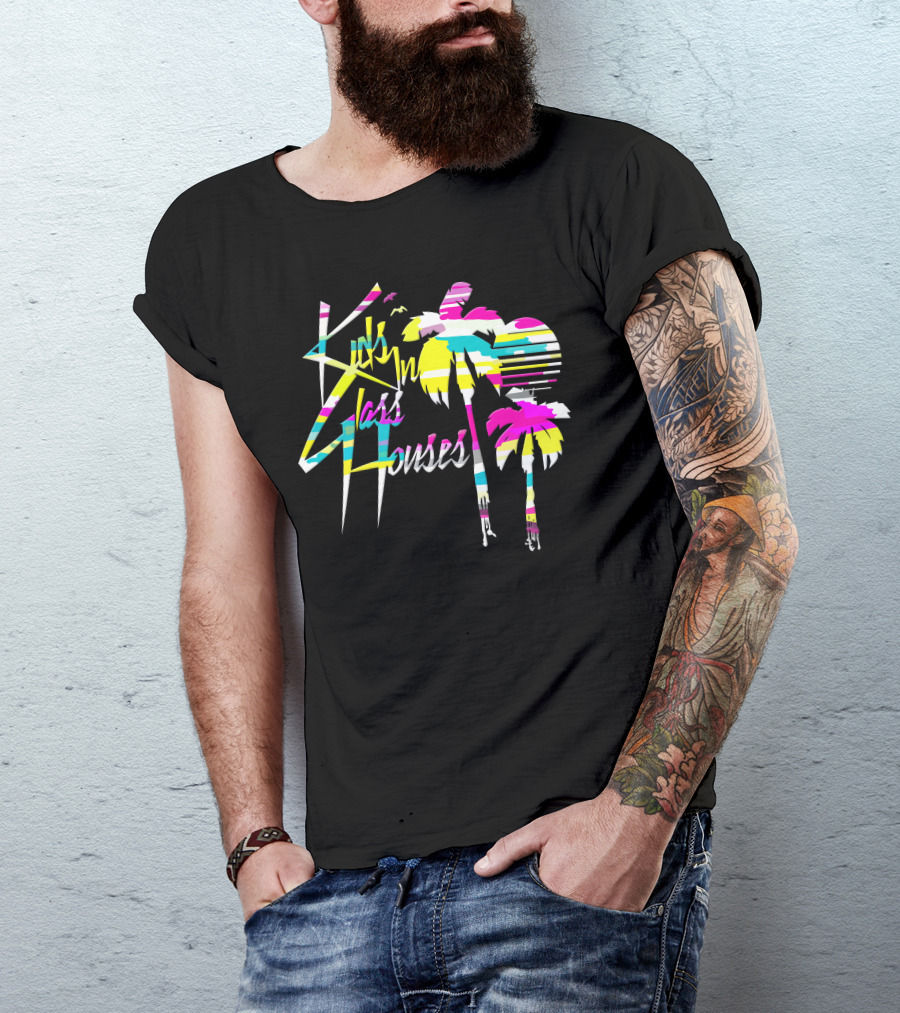 Kids In Glass Houses Neon Palm Tree T-Shirt