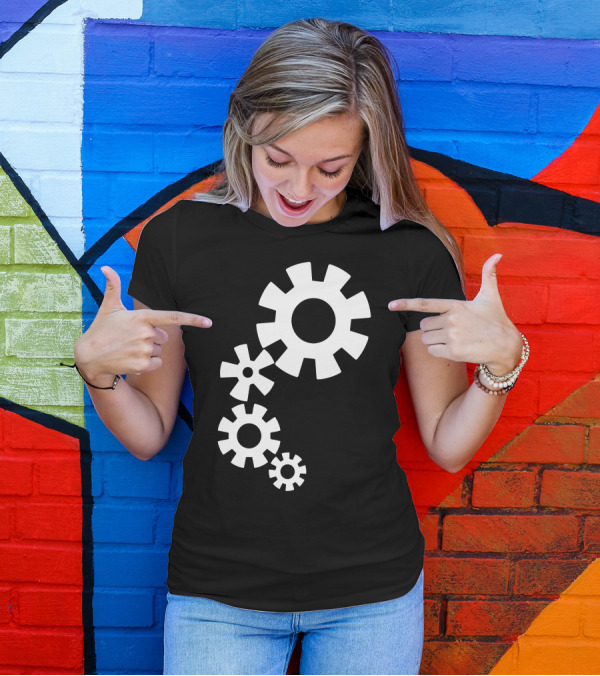 Mechanic Gears Iconic Industrial Machinery Wheels T-Shirt