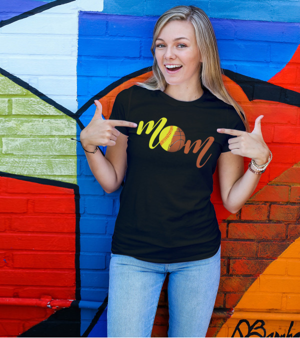 Mom Softball Basketball Sports Fan T-Shirt