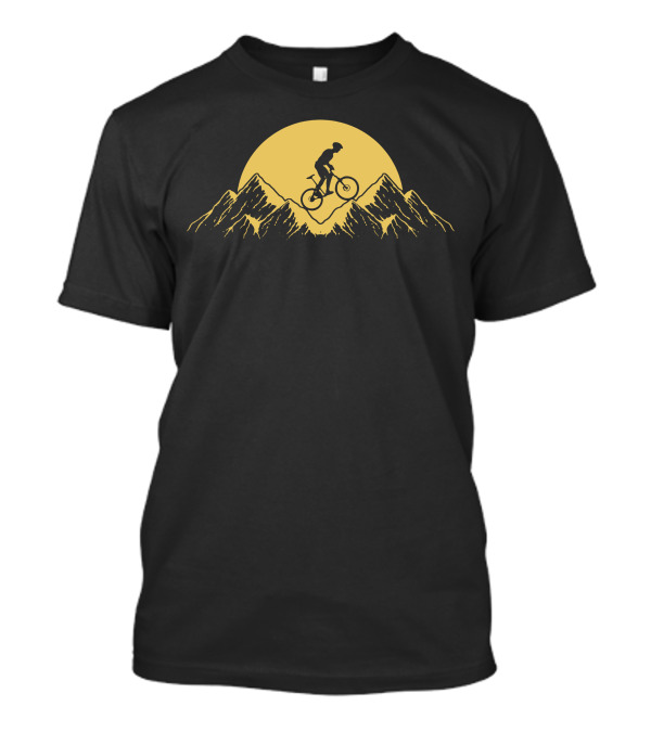 Mountain Bike Downhill Adventure Sunset T-Shirt