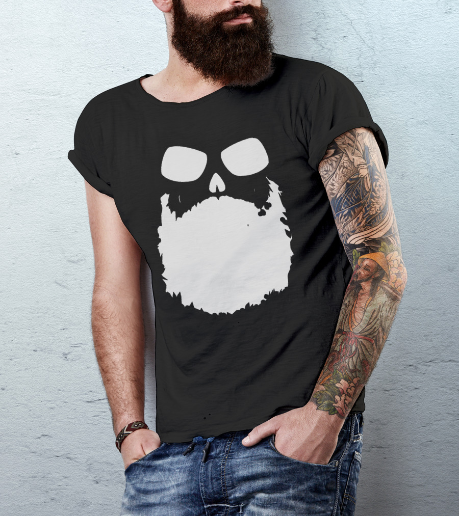 Mr Beard Face Silhouette With Glasses T-Shirt