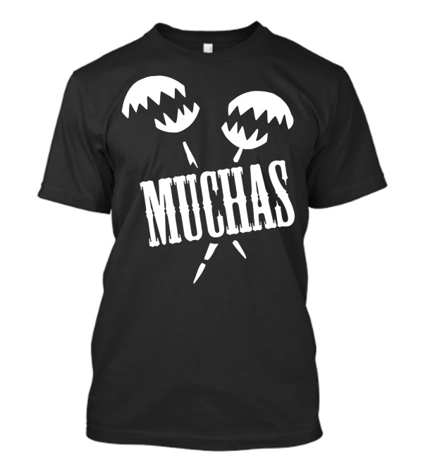 Muchas Maracas Logo With Black And White Maracas T-Shirt