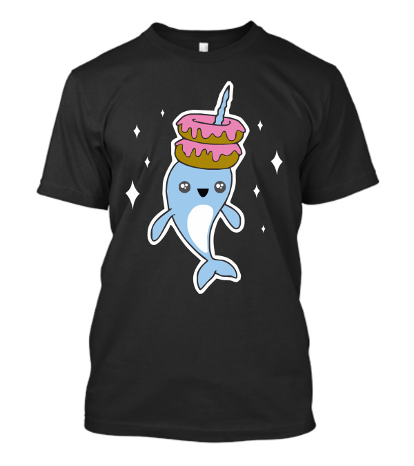 Narwhal Donuts Kawaii Cute Unicorn Harajuku Sweet Cool Awesome Sparkle T-Shirt