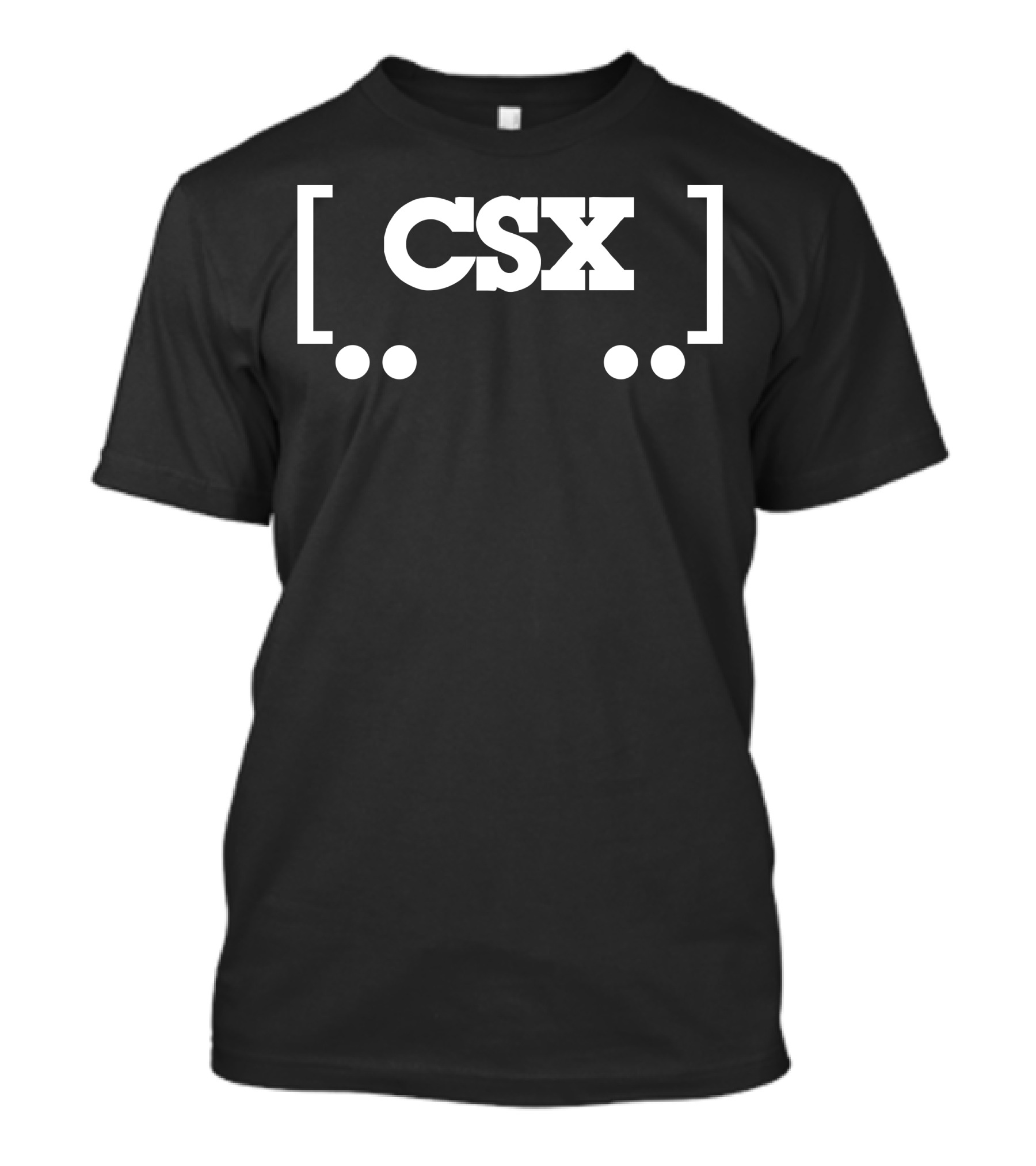 CSX Transportation Railroad Logo With Train Tracks Visual Elements T-Shirt