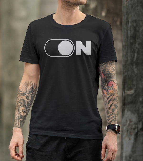 On Switch Icon Button Motif T-Shirt