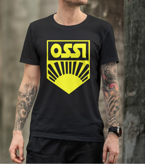 Ossi Fdj Ddr Fun Retro Style Badge With Sunrise T-Shirt