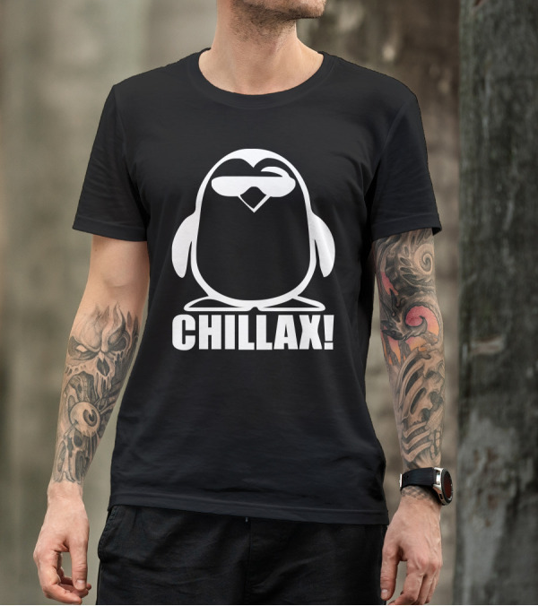 Chillax Penguin Funny New T-Shirt