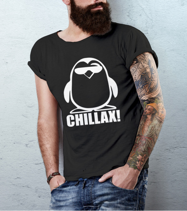 Chillax Penguin Funny New T-Shirt