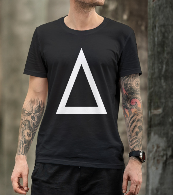 Prism Triangle White Outline Baseball Jersey T-Shirt