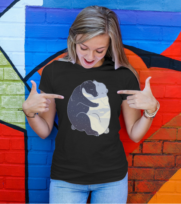 Protect Our Fat Bears Night And Day Hugging Polar And Grizzly Bears T-Shirt