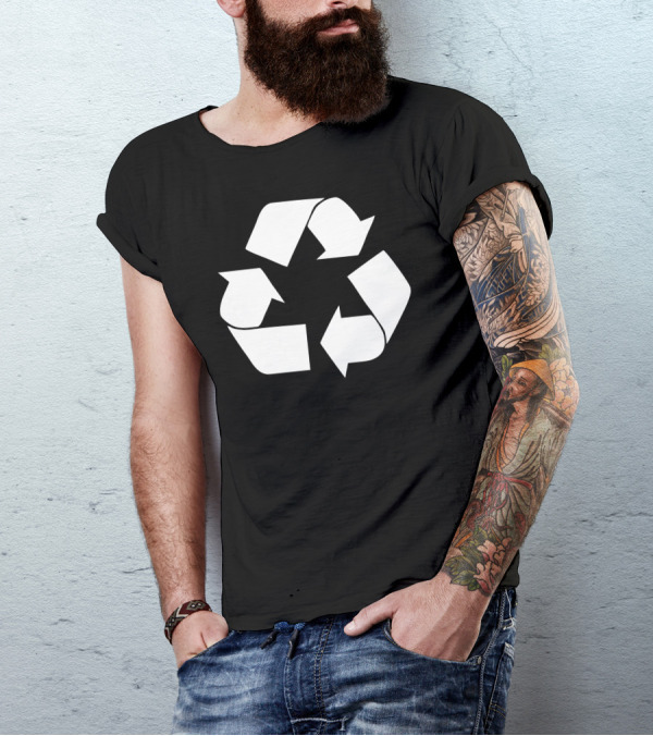 Recycle Symbol Trio Arrows White T-Shirt