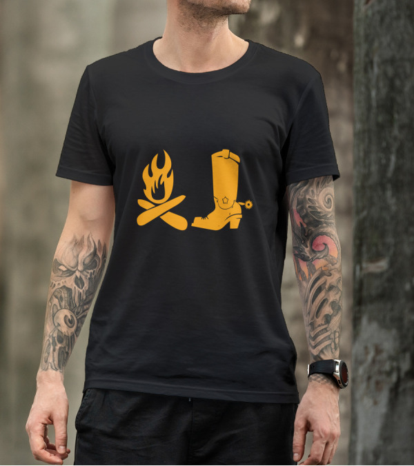 Campfire Cowboy Boot T-Shirt