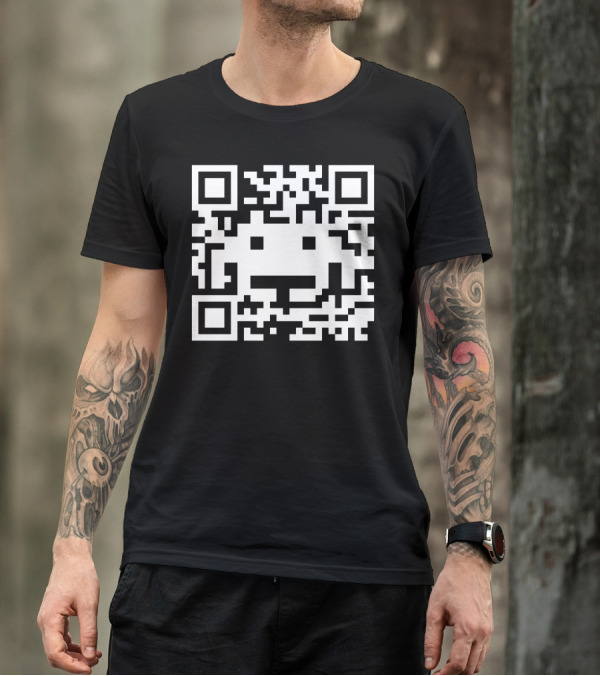 Space Alien QR Code Invader T-Shirt