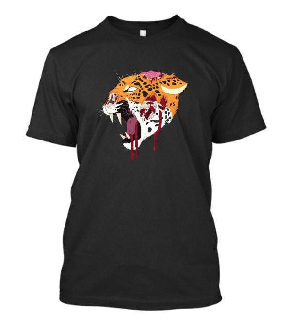 Stay Hungry Leopard Skull With Dripping Blood T-Shirt