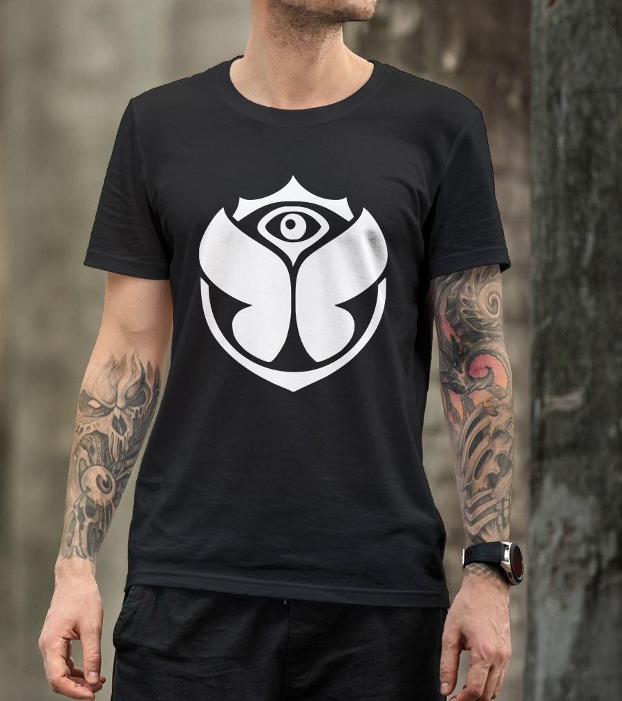 Tomorrowland Man Iconic Symbol Butterfly Eye Festival T-Shirt