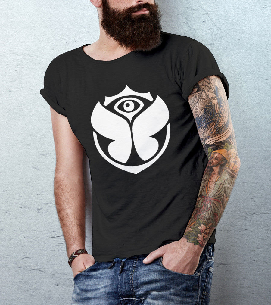 Tomorrowland Man Iconic Symbol Butterfly Eye Festival T-Shirt