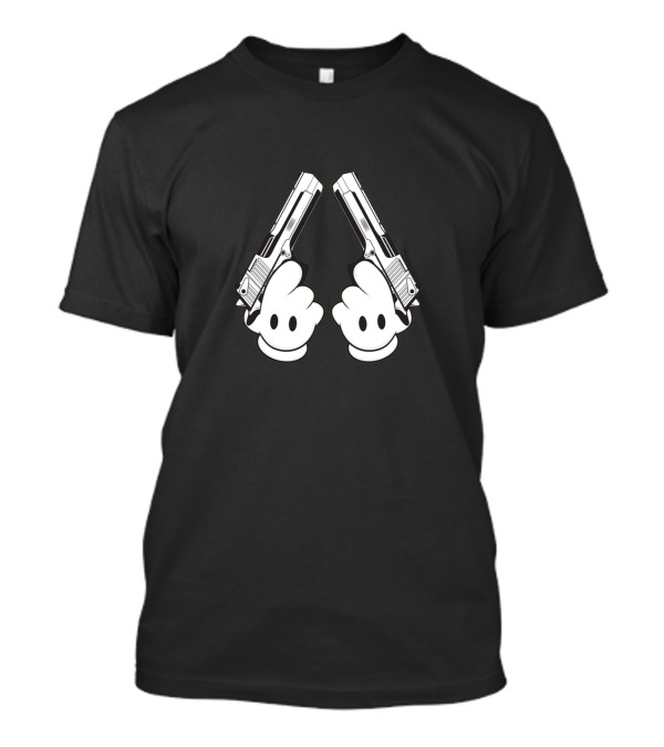 Toon Hand Gloves With Pistols T-Shirt