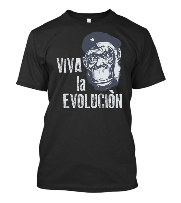 Viva La Evolucion Ape Che Beret T-Shirt