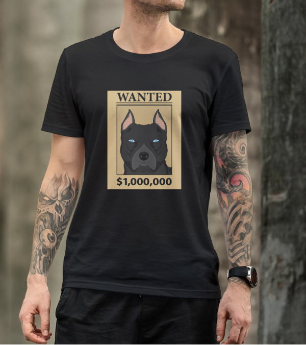 WANTED PITBULL $1,000,000 T-Shirt