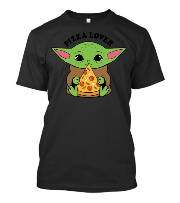 Baby Yoda Pizza Lover Eating Cheesy Slice T-Shirt