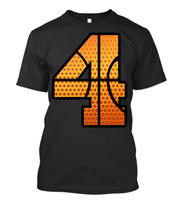 Basketball Number Four Dot T-Shirt