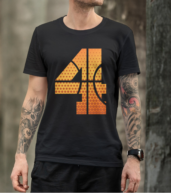 Basketball Number Four Dot T-Shirt