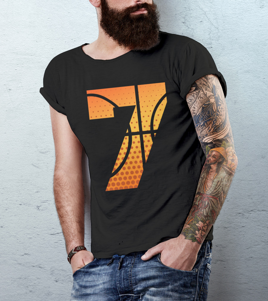Basketball Seven Graphic Number T-Shirt