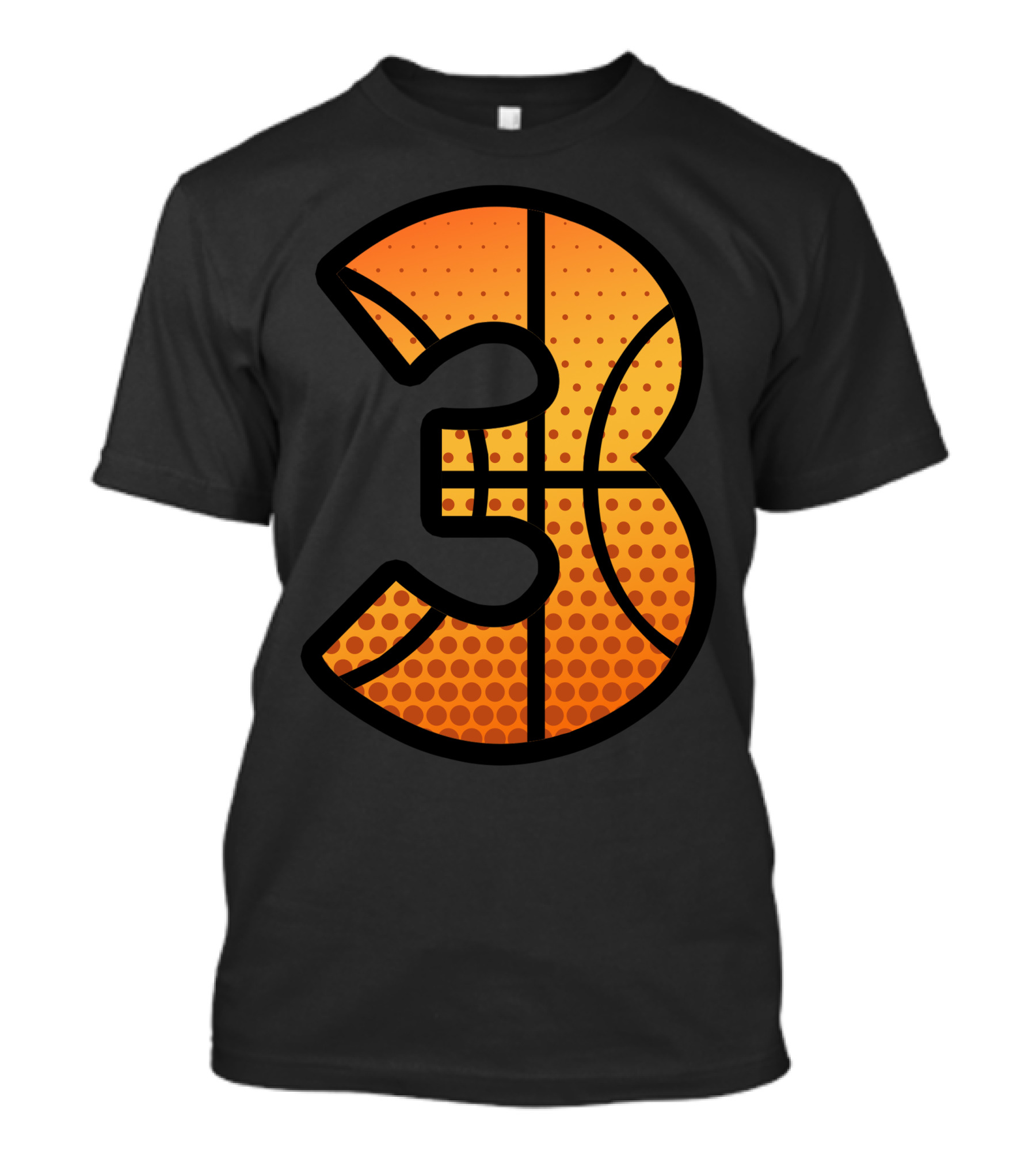 Basketball Pattern Number Three T-Shirt