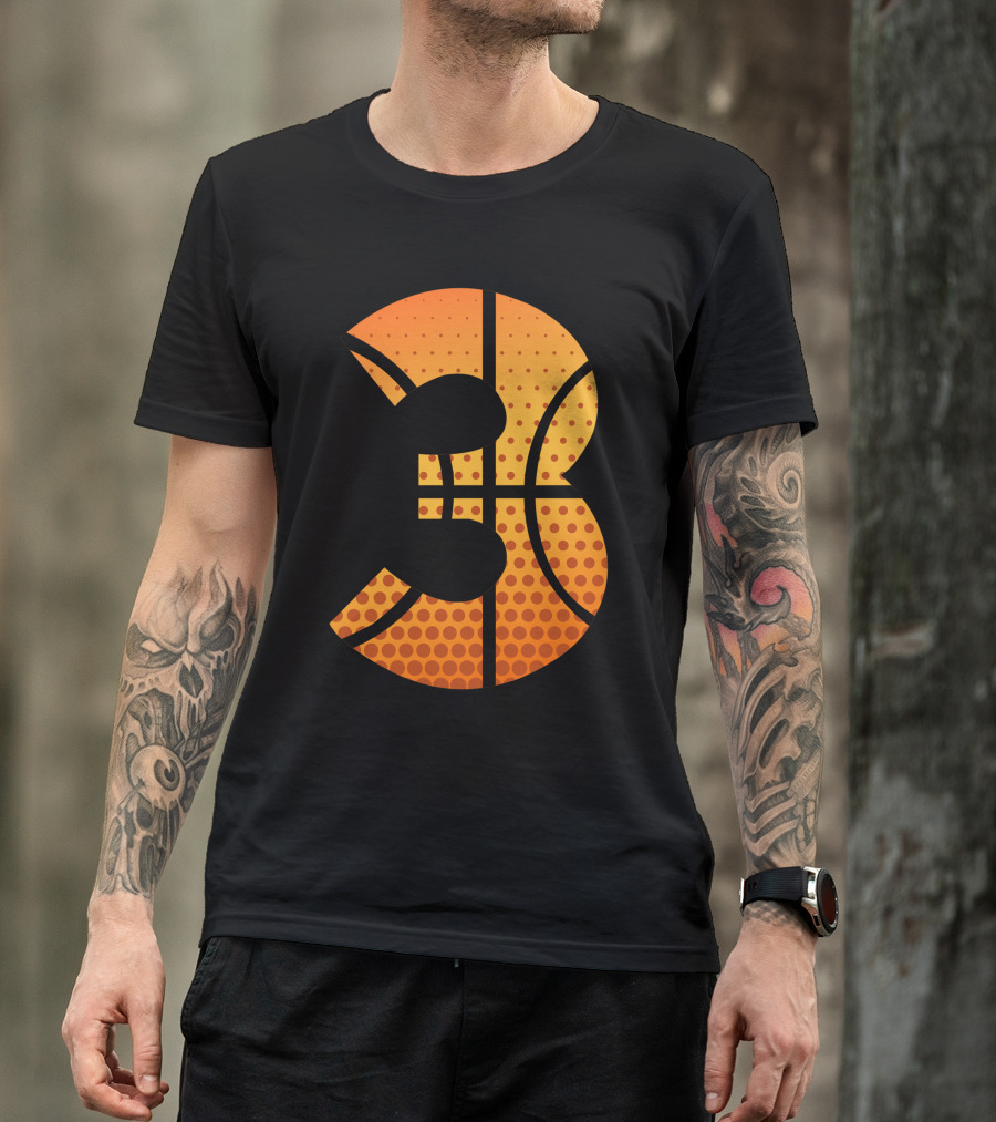 Basketball Pattern Number Three T-Shirt