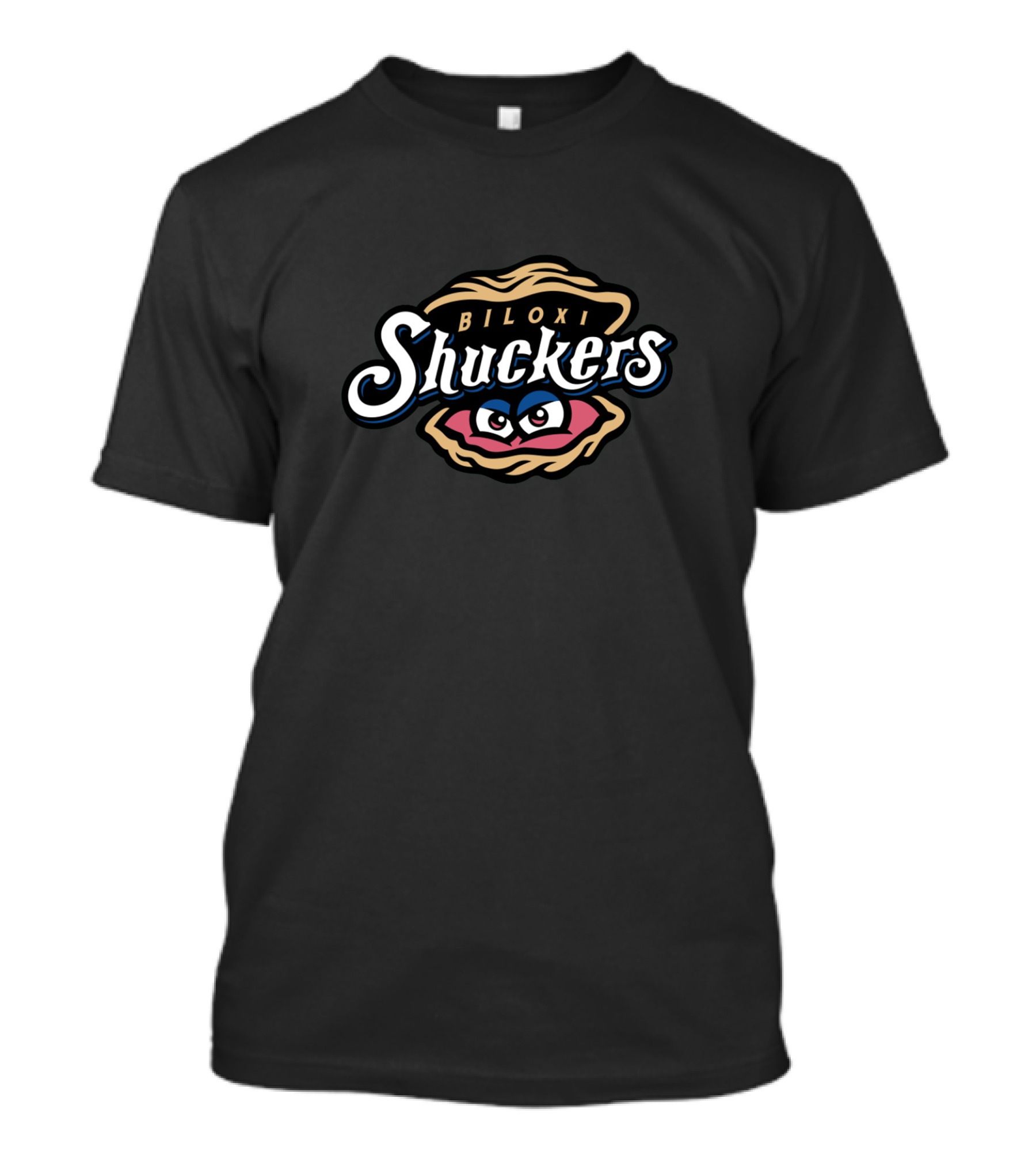 Biloxi Shuckers Baseball Team Logo With Oyster And Eyes T-Shirt