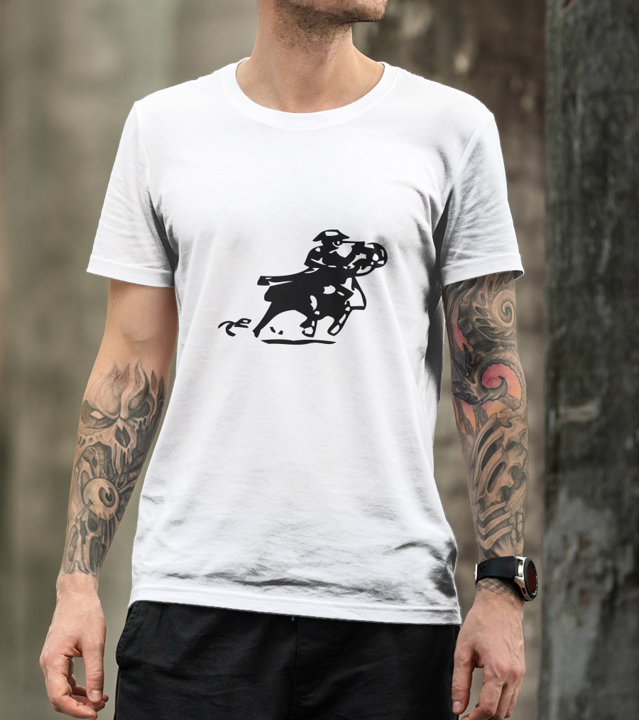Confused Love The Title Mysterious Cowboy Embracing Soccer Ball T-Shirt
