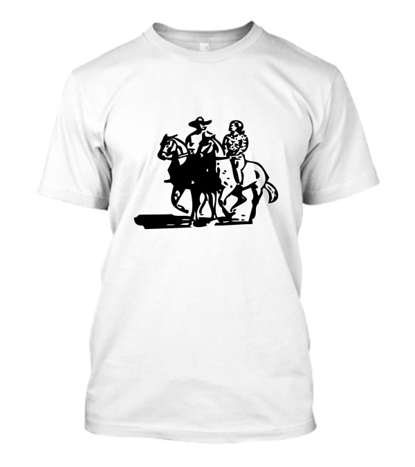 Cowboy Couple Riding Horses Cowboy Couple T-Shirt