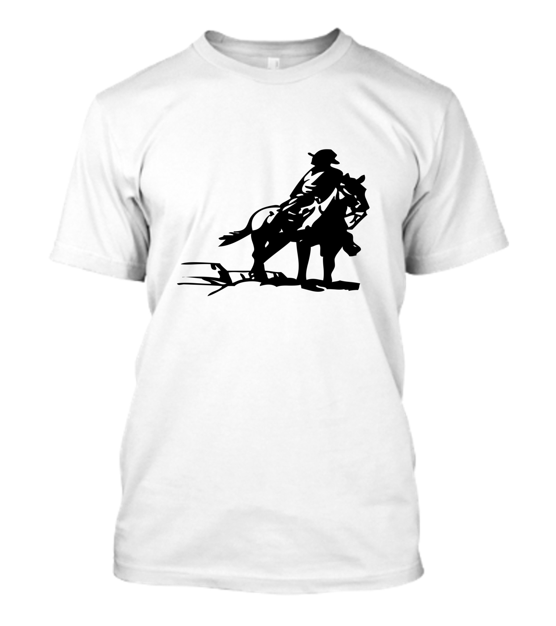 Cowboy On Horseback Shadow T-Shirt